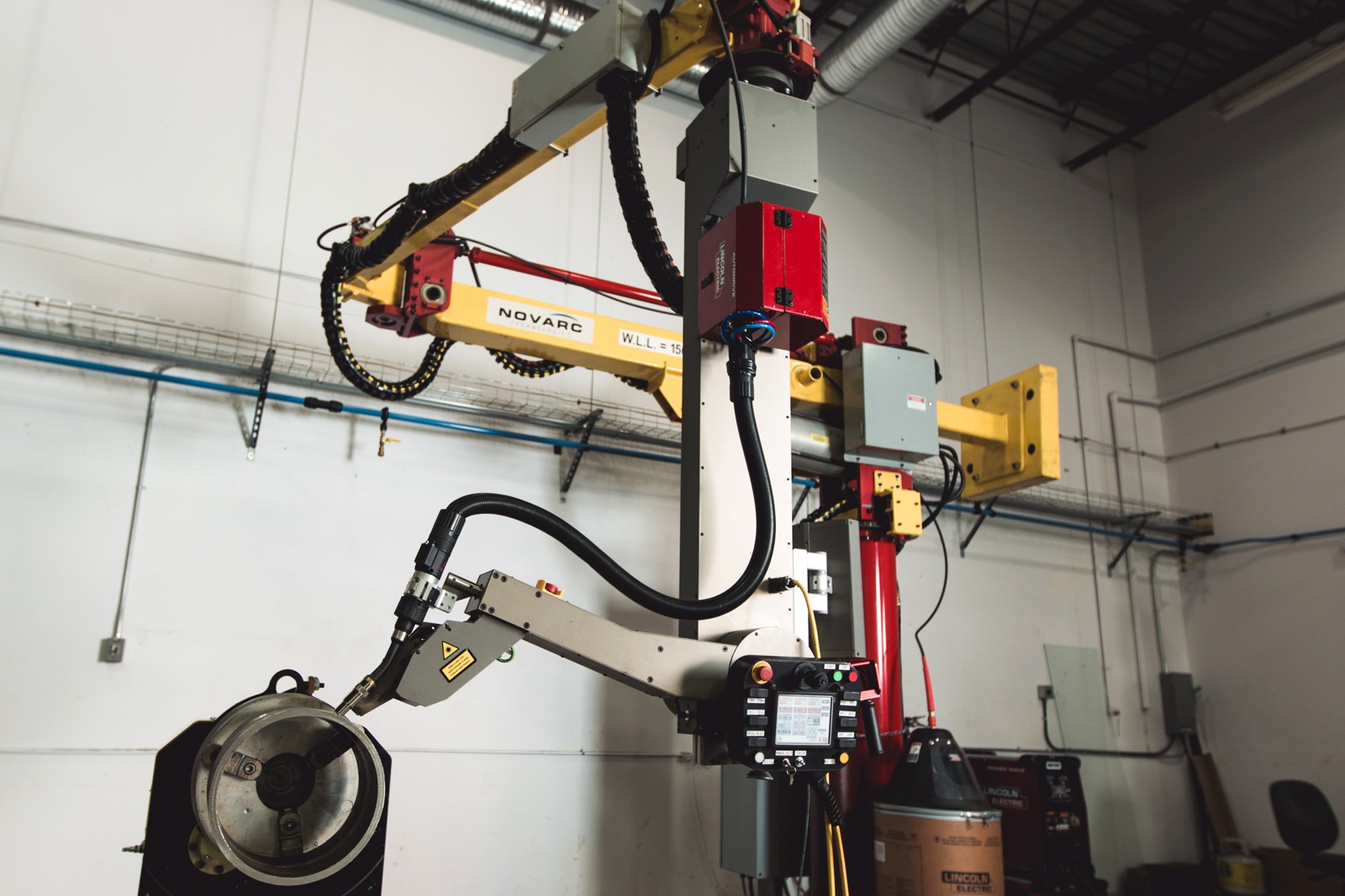 A robotic pipe welding machine