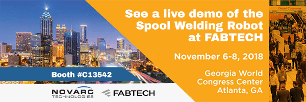 Novarc will be exhibiting at fabtech 2018!