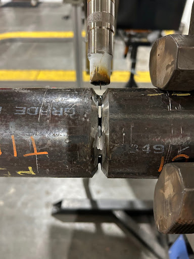 thick walled robotic welding trial 